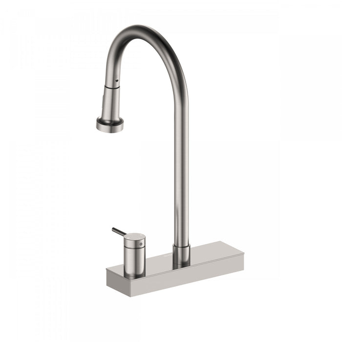 4 Function Pivoting Waterfall Pull-Down Kitchen Faucet with Power Wash. Brushed Nickel-FCWRMBND1 Laundry Combo