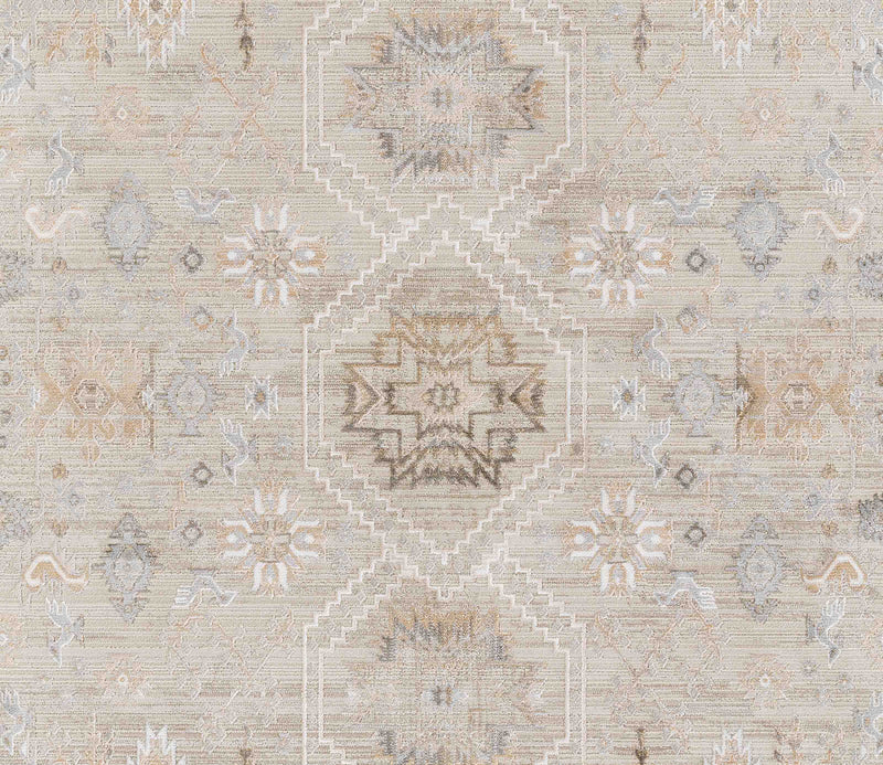 Eleanor Traditional 7'10\" x 10'10\" Area Rug in Grey Indoor Area Rug