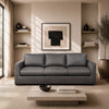 Cleo Contemporary 96" Upholstered Sofa in Pewter | Canape contemporain Cleo 96" en tissu, coloris etain