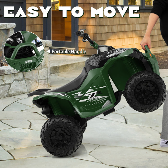 Costway 12v Battery Powered Kids Ride On Atv Electric 4-wheeler Quad Car With Mp3 & Light