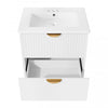 Jasper 24 Inch Modern Wall-Mounted Bathroom Vanity with Drawers, White | Meuble de salle de bain mural moderne Jasper 24 pouces avec tiroirs, blanc