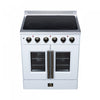 Galiano 30 Inch French Door Electric Range, 4 radiant burners, 4.32 cu.ft., White - FFSEL6917-30WHT | Cuisiniere electrique Galiano de 30 po avec portes francaises, 4 foyers, 4,32 pi³, blanc – FFSEL6917-30WHT
