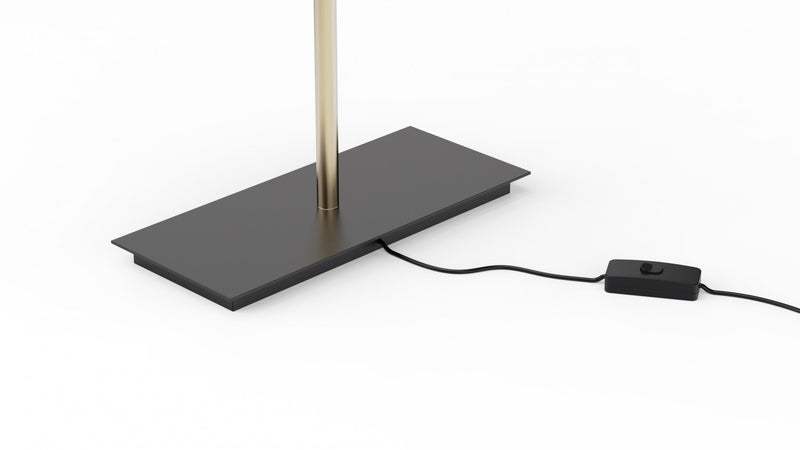 24\" Gold Classic Square Table Lamp with Textured Shade