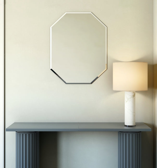 Forge 22 Inch Frameless Octagonal Mirror In Chrome