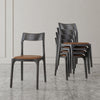 Moderno Modern Vegan Leather Wood Dining Chair in Saddle - Set of 2 | Chaise de salle a manger moderne en bois et cuir vegetalien Moderno, couleur Saddle - Lot de 2
