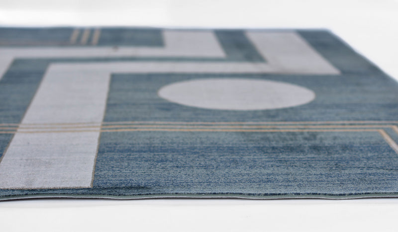 Erisa Contemporary 2'2\" x 7'7\" Runner Rug in Blue Indoor Area Rug