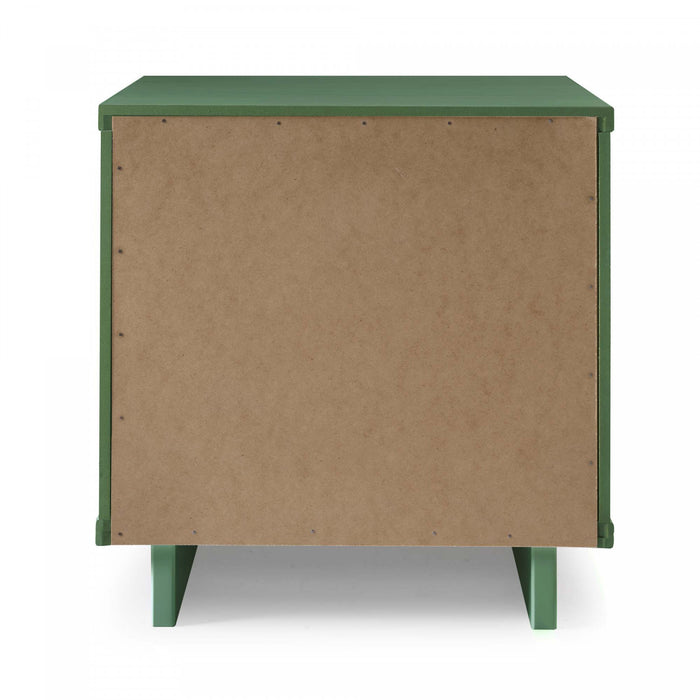 Granville Modern 18\" Nightstand in Sage Green (2-Drawer) - Set of 2