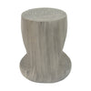 Elio 16.75" Rustic Hollow Tree-Stump MGO Accent Table, Pet-Friendly Indoor Side Table, Grey | Table d'appoint rustique Elio 16,75 pouces en MGO creuse, style souche et design animalier interieur, gris