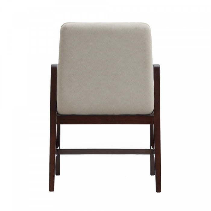 Stella Modern Velvet Wood Armchair in Champagne - Set of 4