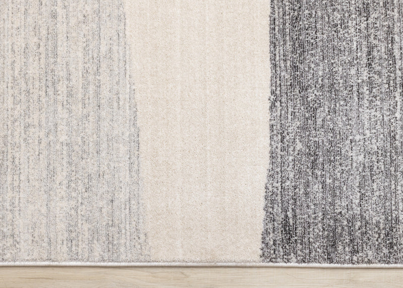 Olivia Grey Black Cream Geometric Rug, 7'10\" x 10'2\" Indoor Area Rug