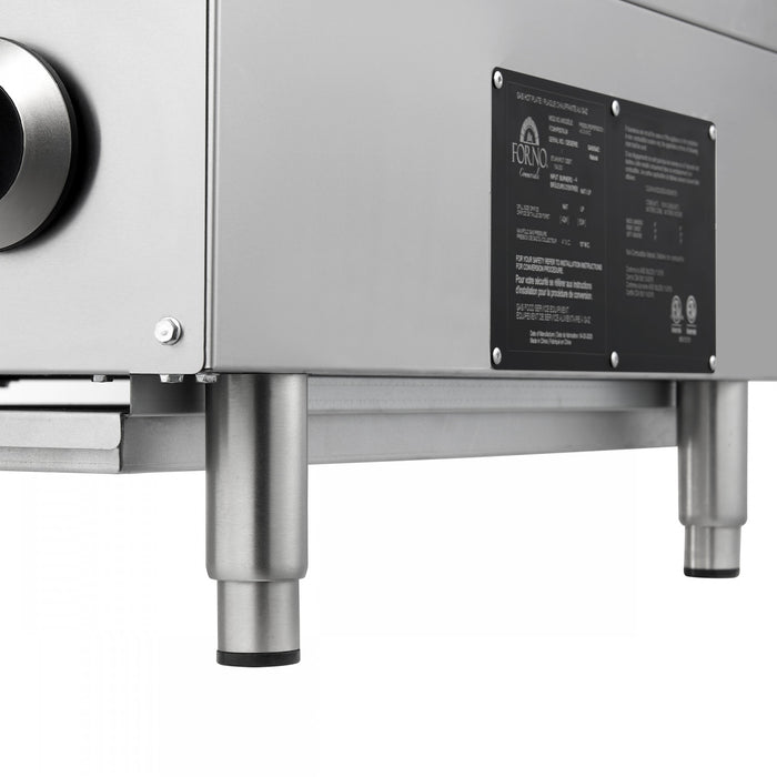 FORNO Commerciale 24 Inch Gas Hotplate with 4 Burners, 104,000 BTU, Stainless Steel - FCMHP0079-24