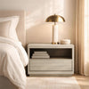 Navis Contemporary 32" Nightstand in Whitewashed Oak (1-Drawer) | Table de nuit contemporaine Navis 32" en chene blanchi (1 tiroir)