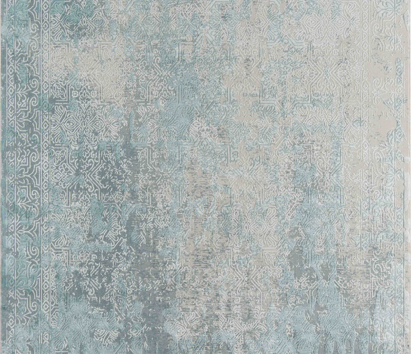 Elysia Traditional 7'9\" x Area Rug in Blue Indoor Area Rug