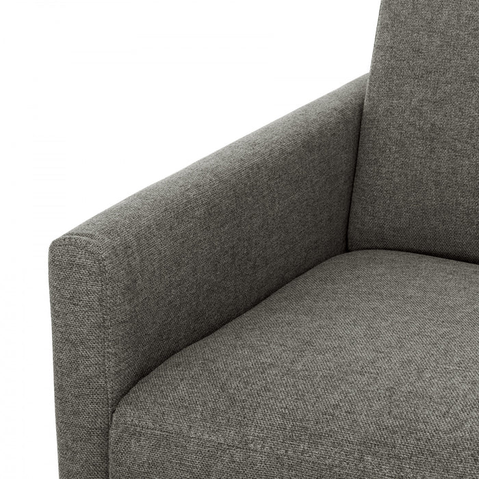 Brix 70 in. Textured Weave Euro Sofa Bed with Memory Foam Mattress - Stone