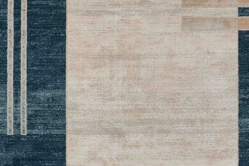 Sorelle Contemporary 2'2\" x 7'7\" Runner Rug in Blue Indoor Area Rug