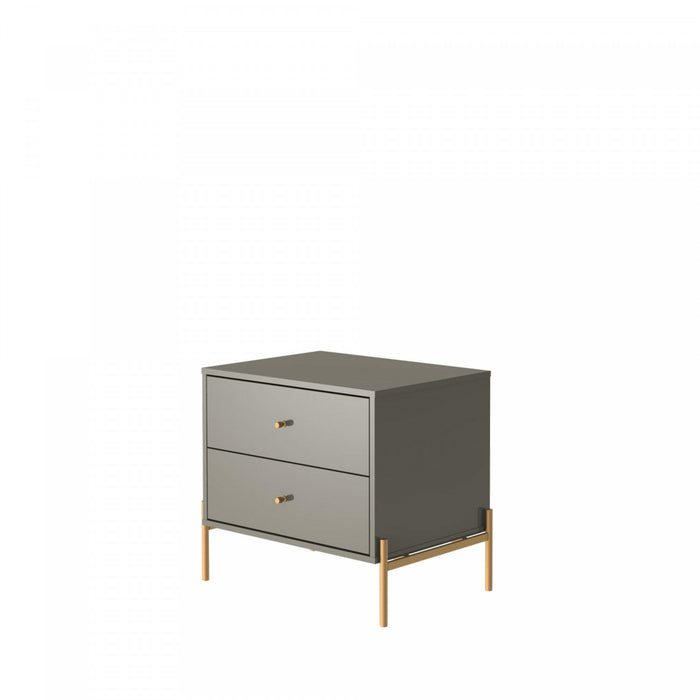 Jasper Modern 25\" Nightstand in Sage Gray (2-Drawer) - Set of 2