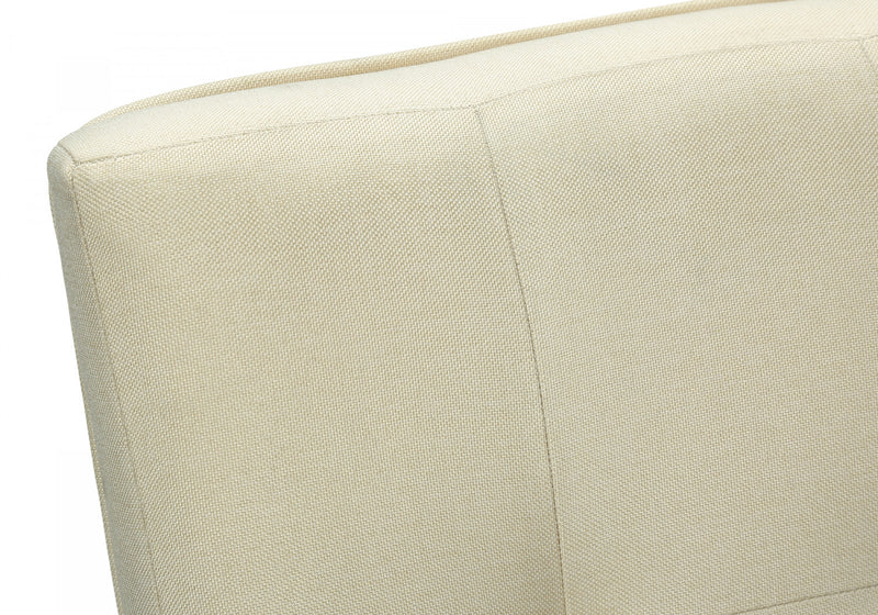 Dining Chair Set of 2 Dining Room Kitchen Cream Fabric Grey Solid Wood Transitional