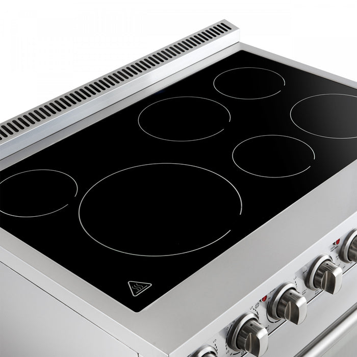 Forno Paolo 36 Inch Freestanding Electric Range, Stainless Steel, 5.44 cu.ft.- FFSEL6011-36