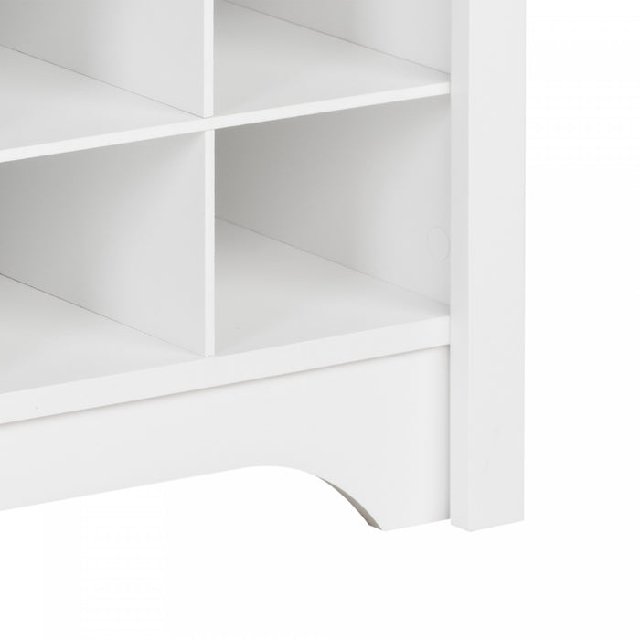 Shoe Cubby Console - White