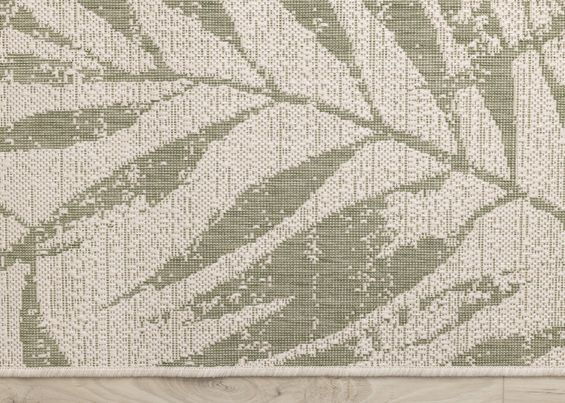 Jackson Taupe White Elegant Border Outdoor Rug, 7'10\" x 10'6\" Outdoor Area Rug