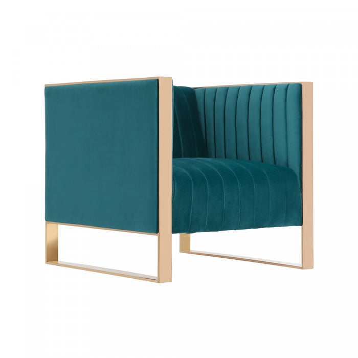 Trillium Mid-Century Modern 3-Piece Sofa Set in Teal
