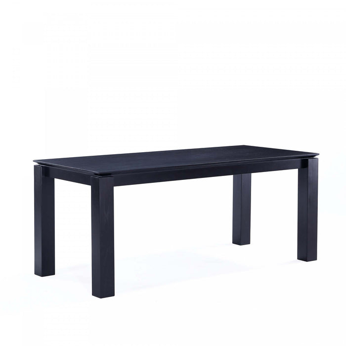 Flor and Rockaway Modern Industry Chic 7-Piece Dining Set in Black