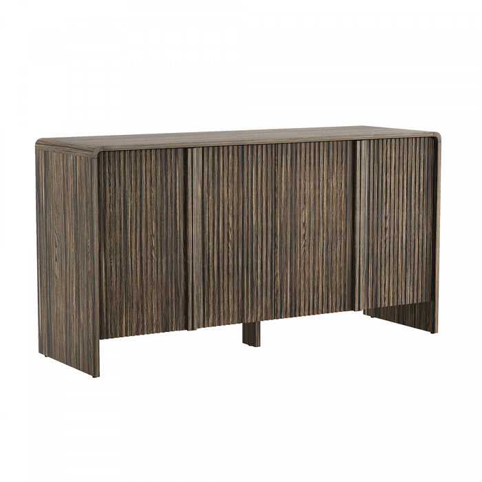 Novara Contemporary 60\" Sideboard in Jacobean Walnut (4-Door)