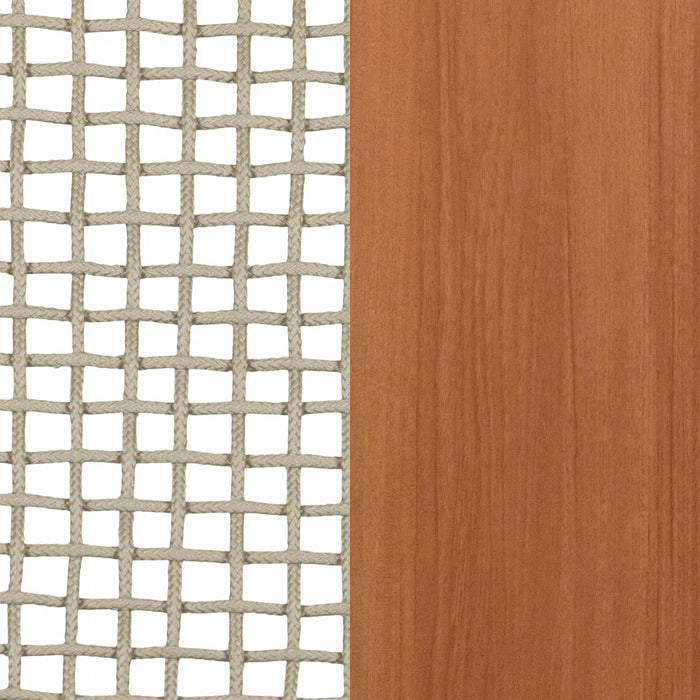 Agave Wood Woven Rope Lounge Chair – Beige/Natural