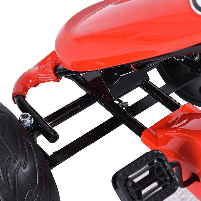 Costway Xmas Gift Go Kart Kids Ride On Car Pedal Powered Car 4 Wheel Racer Toy Stealth Outdoor