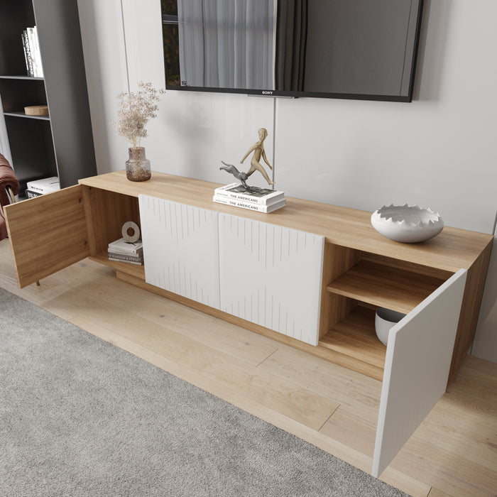 Nordika Riva 72\" TV Stand - Natural Maple