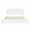 Benson Queen Size Solid Wood Platform Bed with Stylish Headboard, White | Lit plateforme Benson en bois massif format Queen avec tete de lit elegante, blanc