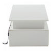 Daniel Coffee Table with LED Lights and Storage Drawers,White | Daniel table basse avec eclairage LED et tiroirs de rangement, blanc
