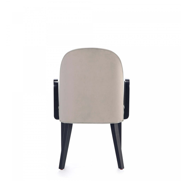 Hillman Modern Wood Upholstered Armchair in Light Gray - Set of 2 Dining Chair