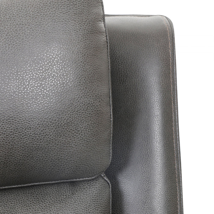 Marlow 84 in. Leather Match Power Reclining Sofa with USB/USB-C - Charcoal