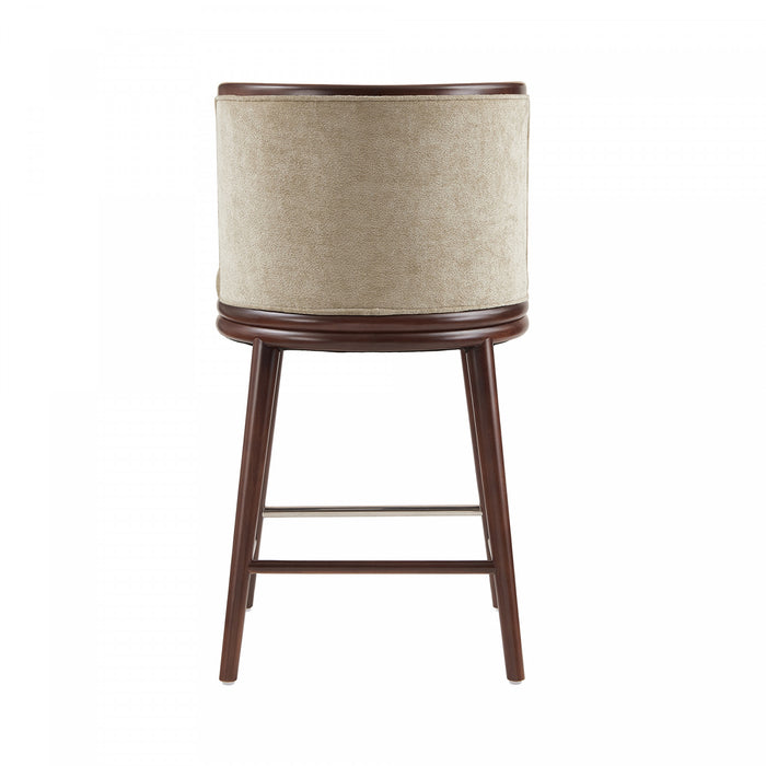 Evalyn Modern Wood Upholstered Counter Stool in Natural