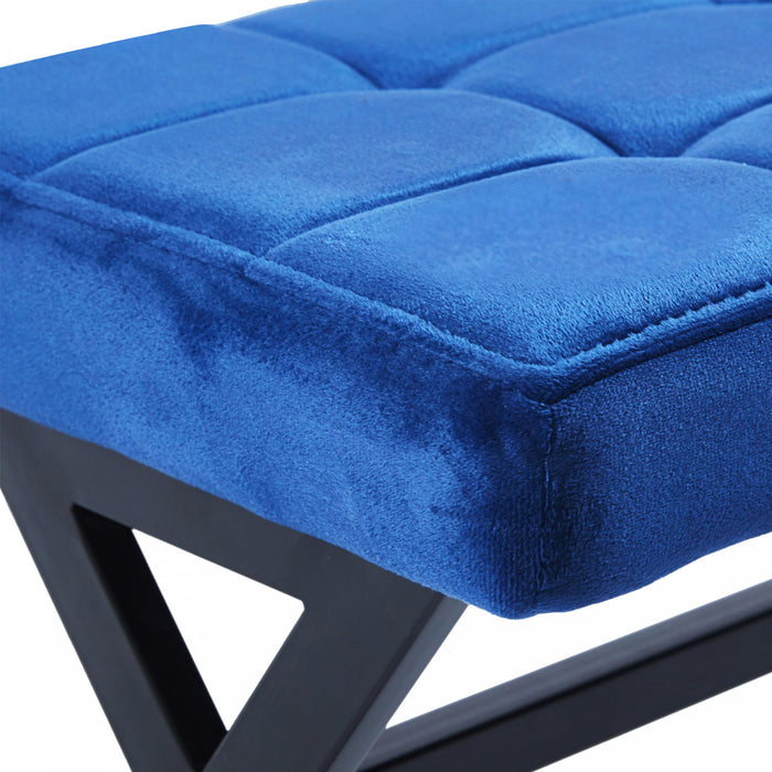 Owen Multi-Purpose Seating Accent Stool with Metal Legs,Blue Accent Chair