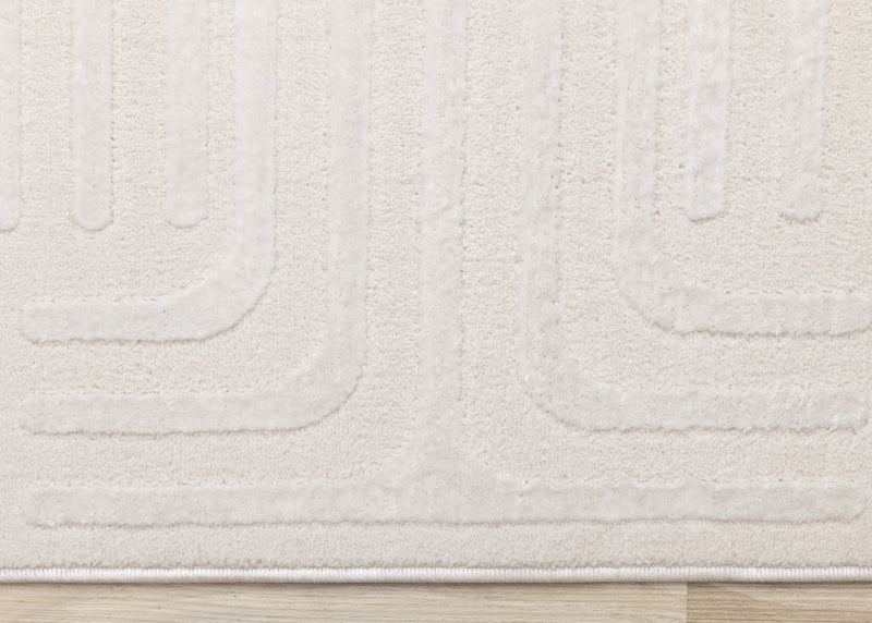 Leonardo Cream Beige Oriental Trellis Pattern Rug, 7'10 x 10'6\" Indoor Area Rug