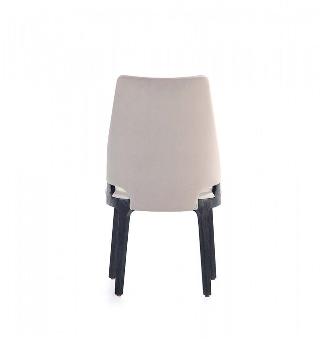 Kara Modern Wood Upholstered Dining Chair in Light Gray - Set of 2