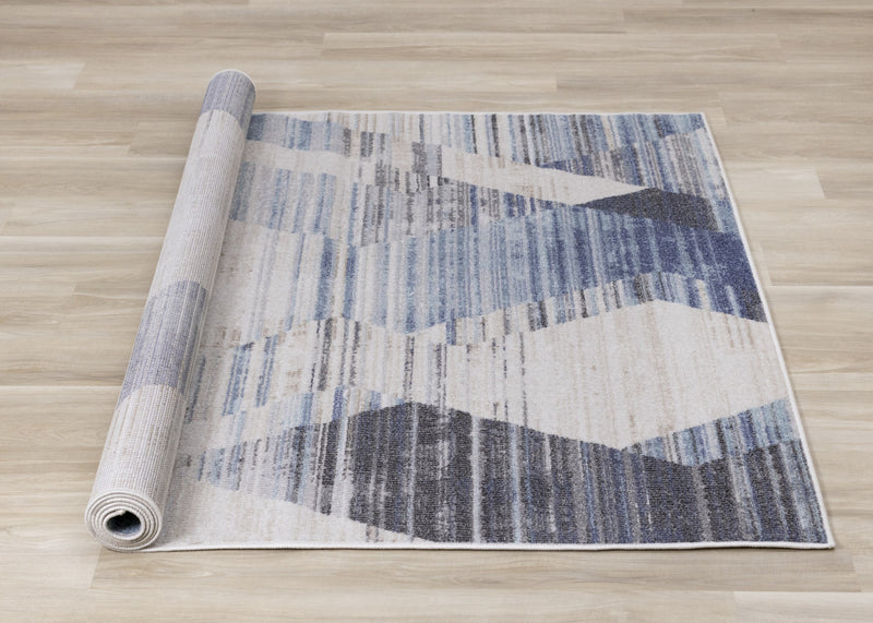 Fitzgerald Distressed Geometric Area Rug - 5'3\" x 7'7\"