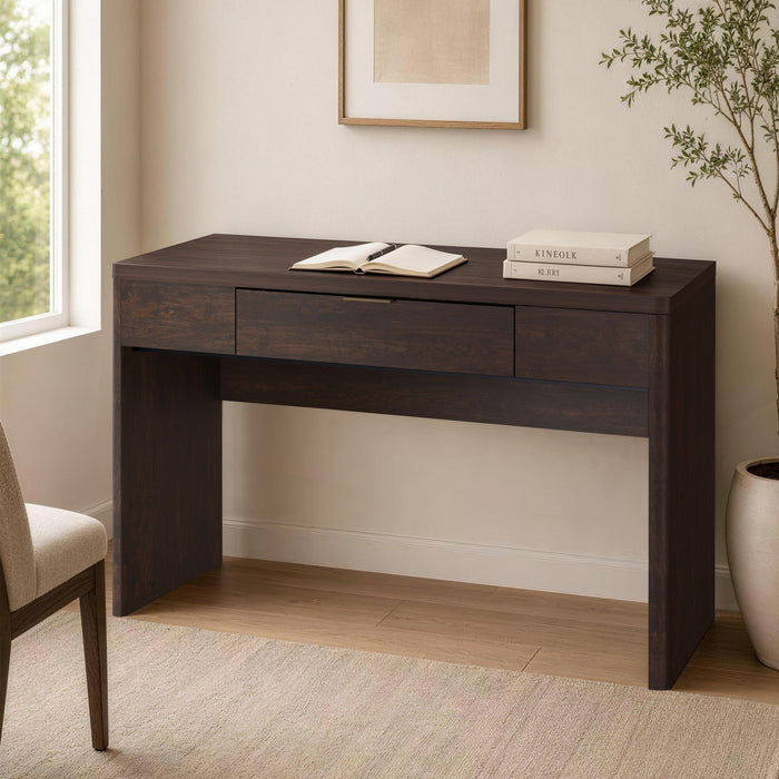 Evelyn Modern 47\" Writing Desk in Brown (1-Drawer)