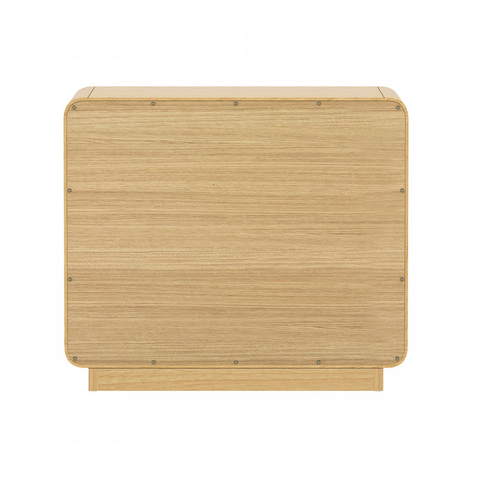 Liora Contemporary 28\" Nightstand in Natural (3-Drawer)
