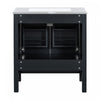 Madeline 60 Inch Double Sink Bathroom Vanity with Ceramic Basins and Smart Storage，Black | Madeline Meuble de salle de bain 60 pouces a double vasque en ceramique avec rangement intelligent, Noir