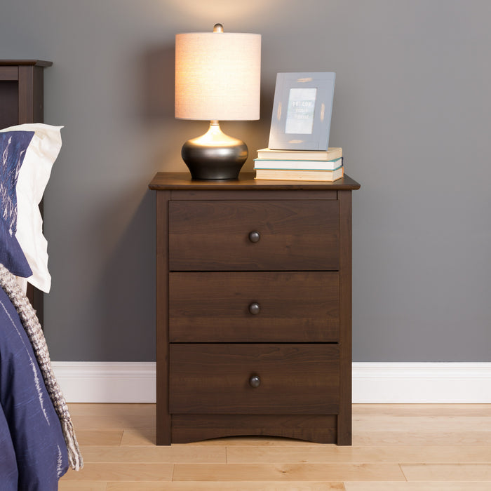Fremont 3-Drawer Tall Nightstand - Espresso