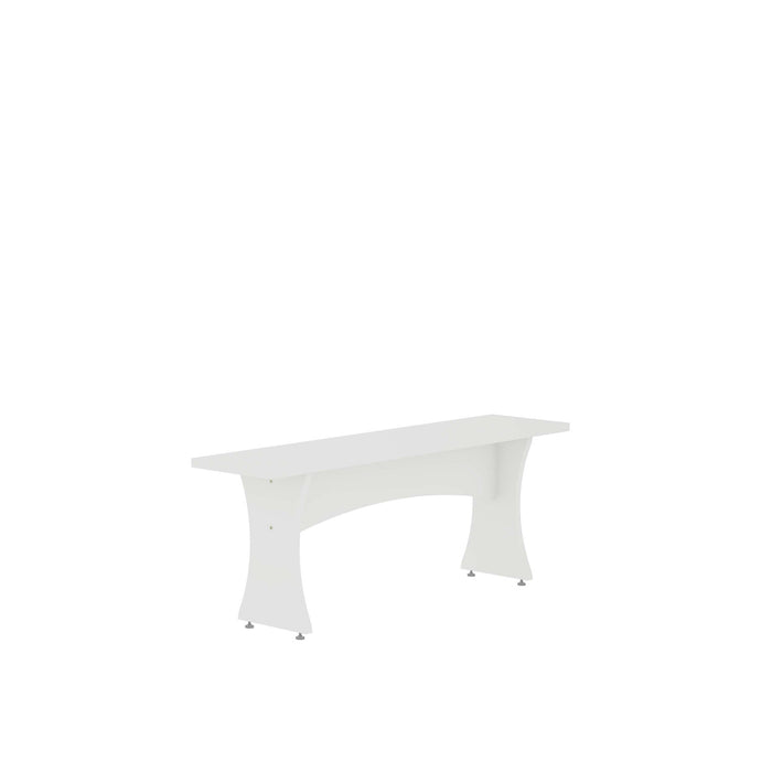 Coney Mid-Century Modern 3-Piece Dining Set in White