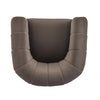 Vela Modern Velvet Swivel Club Chair with Tub Design, Black, Dark Brown | Vela Fauteuil Club Moderne en Velours Pivotant a Coque, Noir, Brun Fonce