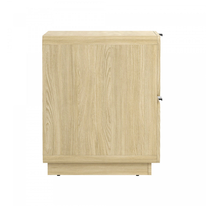 Chrystie Contemporary Modern 2-Piece Dresser and Nightstand in Natural