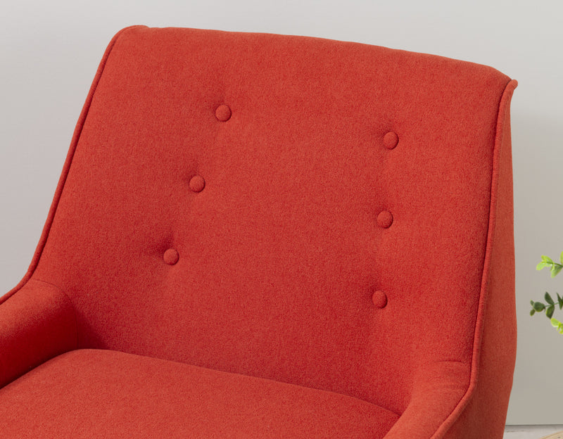 Trellis Pimento Fabric Accent Chair - Red