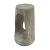 Brio 26.57" Rustic Tree-Stump MGO Accent Table, Unique Wood Grain Indoor Side Table, Grey | Table d'appoint style souche Brio 26,57 pouces MGO, table laterale interieure grain de bois unique, gris