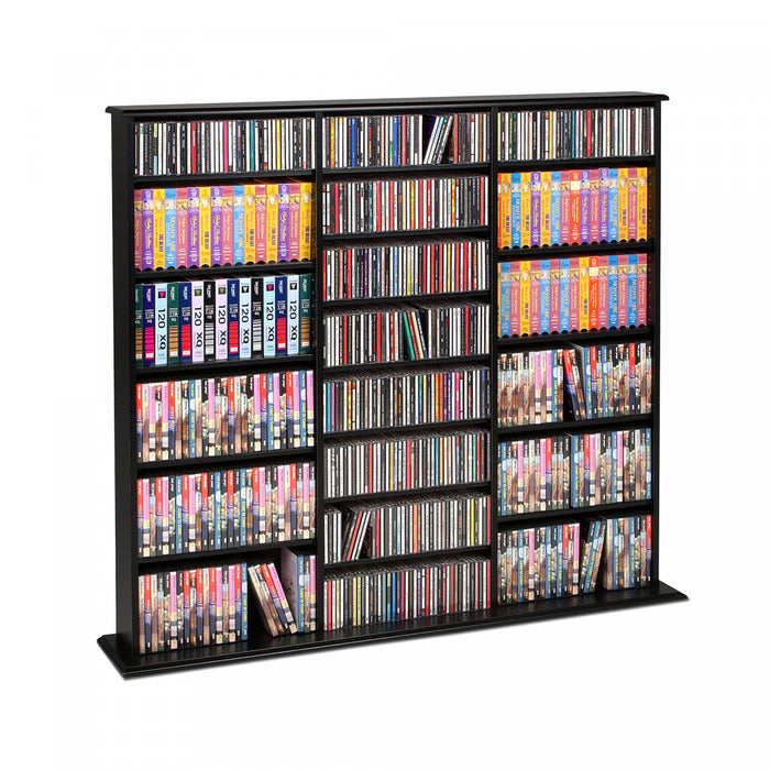 Slim Multimedia Storage Tower - Black