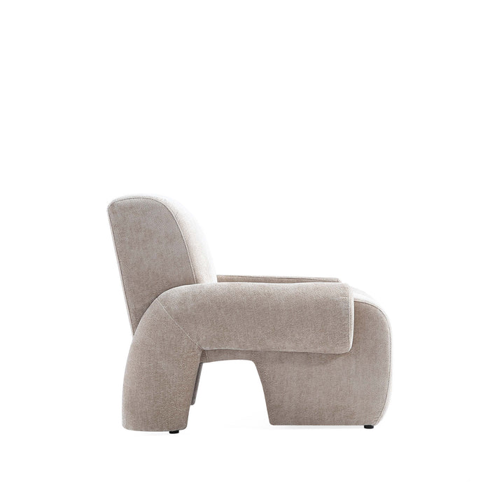 Verandah Mid-Century Modern 3-Piece Sofa Set in Beige